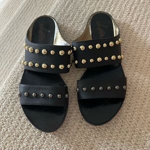 Women’s Lanvin Slide Black Sandals with Stud Detail - gently worn. Size 36.5